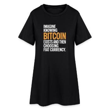Bitcoin Imaginez savoir que Bitcoin existe crypto BTC - Robe T-shirt Femme - noir - Devant