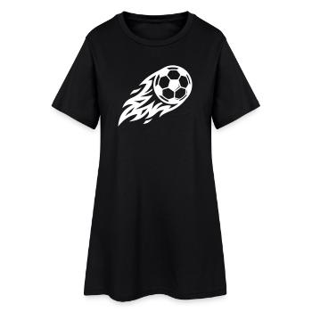 Soccer Fire Ball - Women’s T-Shirt Dress - black - Front