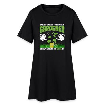 Jardinier fou habile - Robe T-shirt Femme - noir - Devant