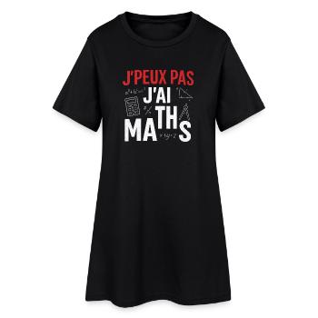 J'peux pas j'ai maths - Robe T-shirt Femme - noir - Devant