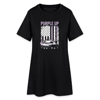 Violet pour les enfants militaires Tank Militaire Kid - Robe T-shirt Femme - noir - Devant