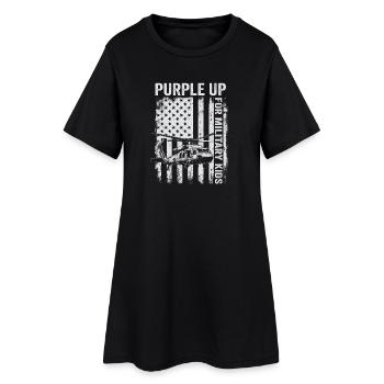 Purple Spice Up Militaires Enfants Hélicoptère Militaire K - Robe T-shirt Femme - noir - Devant
