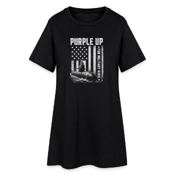 Violet pour les enfants militaires (sous-catégorie Enfant militaire) - Robe T-shirt Femme - noir - Devant