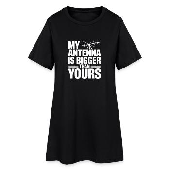 Mon antenne est plus grande que la tienne - Robe T-shirt Femme - noir - Devant
