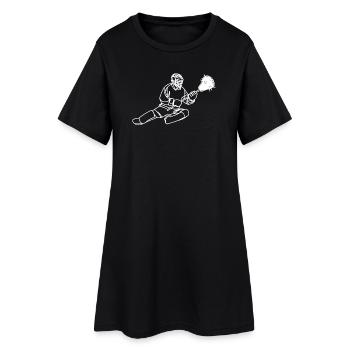 gardien de but de crosse - Robe T-shirt Femme - noir - Devant