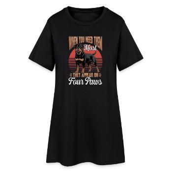 Rottweiler Rottie Dog Breed - Frauen T-Shirt-Kleid - Schwarz - Vorne