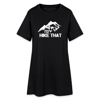 Hike That Peak Mountain Silhouette - Women’s T-Shirt Dress - black - Front