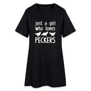 Just a Girl Who Loves Chickens - Women’s T-Shirt Dress - black - Front