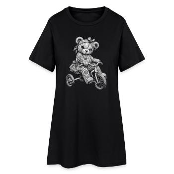 Nounours - Robe T-shirt Femme - noir - Devant