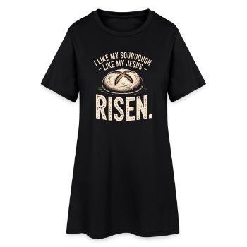 Levain de Jesus Tee - Robe T-shirt Femme - noir - Devant