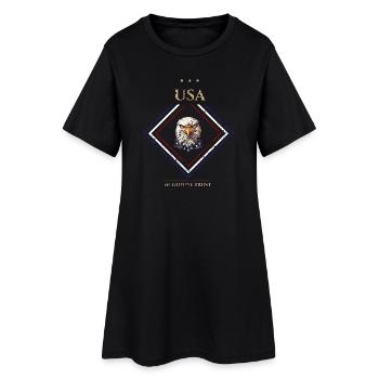 USA vintage -IN GOD WE TRUST - Robe T-shirt Femme - noir - Devant