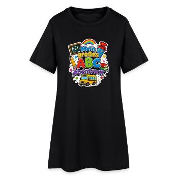Schulkind 2026 Einschulung 2026 Schulanfang - Frauen T-Shirt-Kleid - Schwarz - Vorne