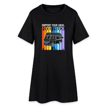 Snack Food Truck - Women’s T-Shirt Dress - black - Front