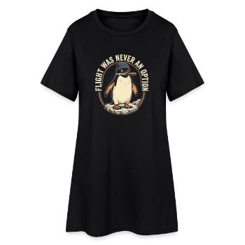 Penguin mit Messer – Eiswitz - Women’s T-Shirt Dress - black - Front