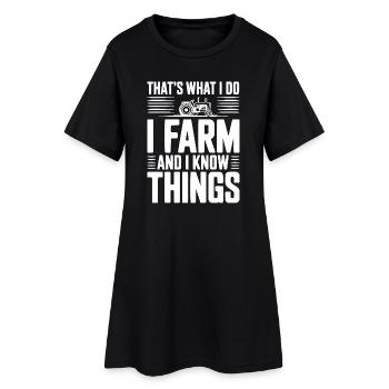C’est ce que je fais, je cultive et je sais des choses - Robe T-shirt Femme - noir - Devant