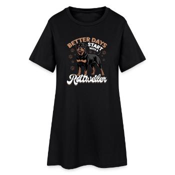 Rottweiler Rottie Dog Breed - Frauen T-Shirt-Kleid - Schwarz - Vorne