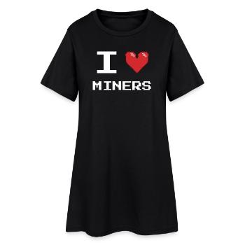 J’adore Miners Retro Heart - Robe T-shirt Femme - noir - Devant