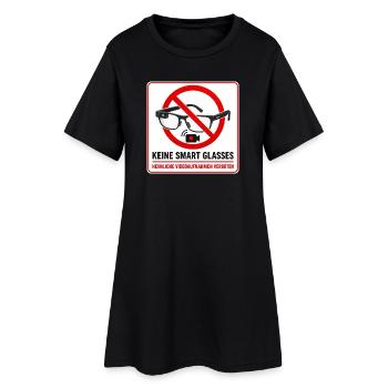 Keine Smart Glasses  - Frauen T-Shirt-Kleid - Schwarz - Vorne