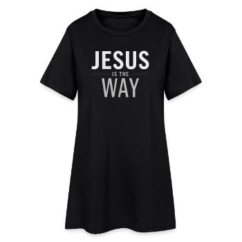 Jésus est la voie - Robe T-shirt Femme - noir - Devant