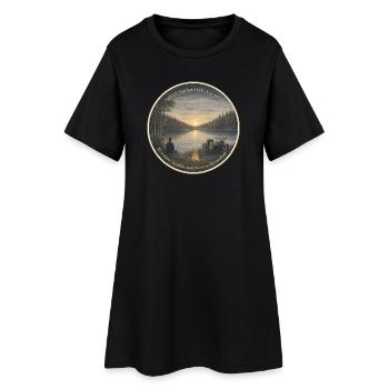 Helveti-Norland Motor OY: Sivupyörä - Frauen T-Shirt-Kleid - Schwarz - Vorne