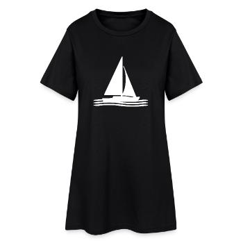 Voile - Robe T-shirt Femme - noir - Devant