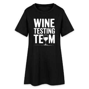 Wine Testing Team - Women’s T-Shirt Dress - black - Front