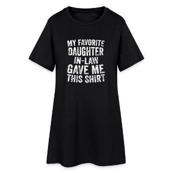 Lieblings-Schwiegertochter-Geschenk-Tee - Frauen T-Shirt-Kleid - Schwarz - Vorne