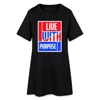 Vivre avec un but motivation sensée Mentalité dire - Robe T-shirt Femme - noir - Devant