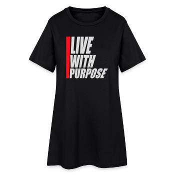 Vivre avec un but motivation sensée Mentalité dire - Robe T-shirt Femme - noir - Devant