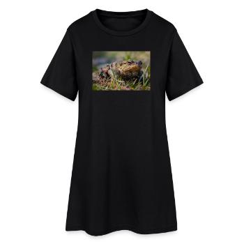 Close-up of an Earth Toad - Poster - Women’s T-Shirt Dress - black - Front