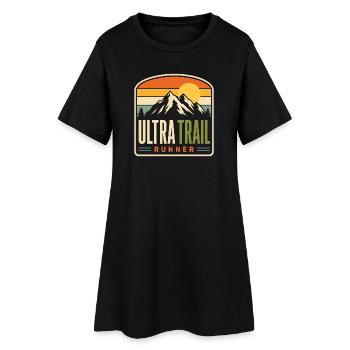 Coucher de soleil de la montagne Ultra Trail Runner - Robe T-shirt Femme - noir - Devant