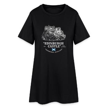 Voyage de la silhouette du château d’Édimbourg - Robe T-shirt Femme - noir - Devant