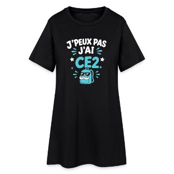 J'peux pas j'ai CE2 - Robe T-shirt Femme - noir - Devant