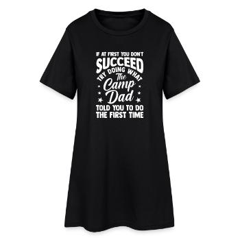 Camping, Vie de campement Vie de campement dans la forêt - Robe T-shirt Femme - noir - Devant