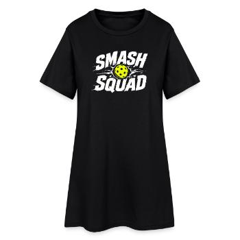 Joueur de pickleball drôle de Smash Squad - Robe T-shirt Femme - noir - Devant