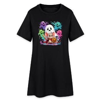 Ghost Adventure Mouse Knight - Women’s T-Shirt Dress - black - Front