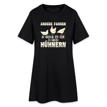Hühnerflüsterer Huhn Hühnerhalter Hühner - Frauen T-Shirt-Kleid - Schwarz - Vorne