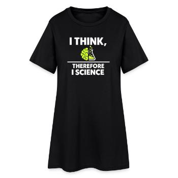 Je pense, donc de la science - Robe T-shirt Femme - noir - Devant