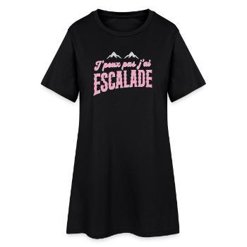 Escalade Rose Retro J'peux pas - Robe T-shirt Femme - noir - Devant