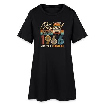 60e anniversaire, 60 ans - Robe T-shirt Femme - noir - Devant