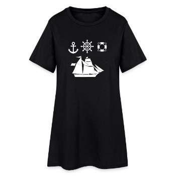 Sail - Women’s T-Shirt Dress - black - Front