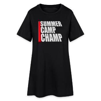 Camp d’été Champ Fun Aventure en plein air pour enfants - Robe T-shirt Femme - noir - Devant