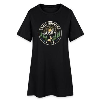 Vie en sentier - Robe T-shirt Femme - noir - Devant