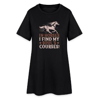 Cavalier amateur Je trouve l’équitation anglaise de mon âme - Robe T-shirt Femme - noir - Devant
