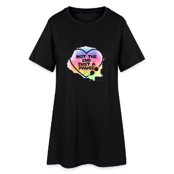 Prévention du suicide en point-virgule juste - Robe T-shirt Femme - noir - Devant