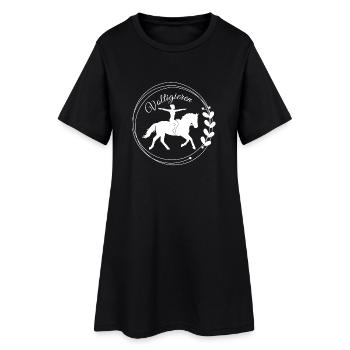 Voltigieren Grundsitz – Geschenk für Voltigierer - Frauen T-Shirt-Kleid - Schwarz - Vorne