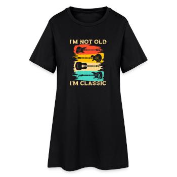 Not Old, Classic Guitar Vibe - Women’s T-Shirt Dress - black - Front