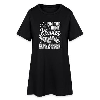 Ein Tag ohne Klavier Musik Piano Pianist Musiker - Frauen T-Shirt-Kleid - Schwarz - Vorne