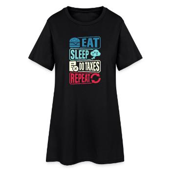Eat, sleep, control, repeat - Women’s T-Shirt Dress - black - Front
