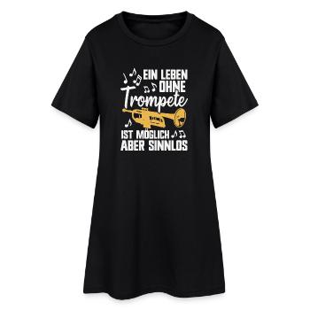 Ein Leben ohne Trompete Jazz Blasmusik Trompeter - Frauen T-Shirt-Kleid - Schwarz - Vorne